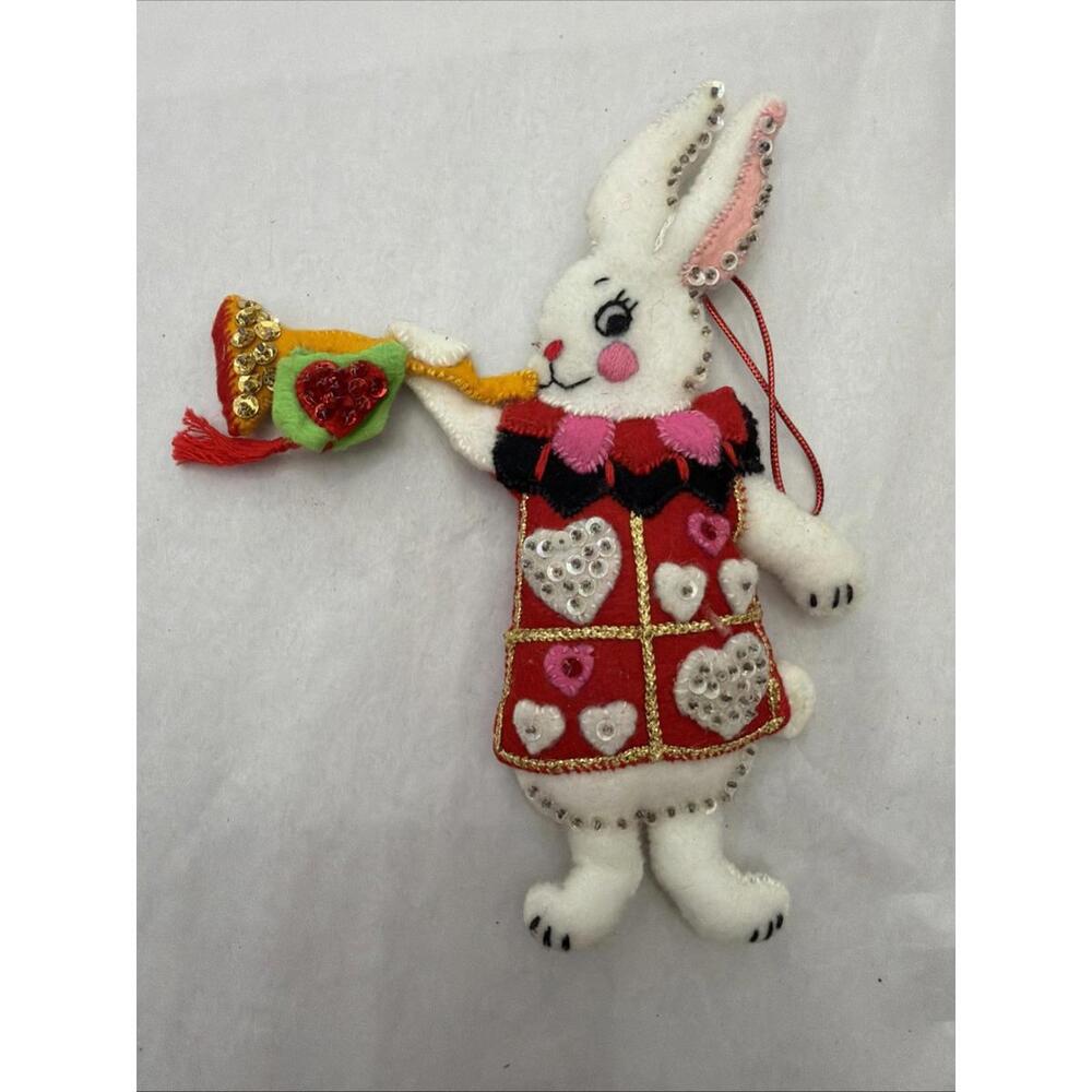 Alice in Wonderland Bucilla Vintage 1970s Felt Ornaments Set 4 Rare Complete - Picture 9 of 10